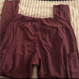 Maroon Leggings